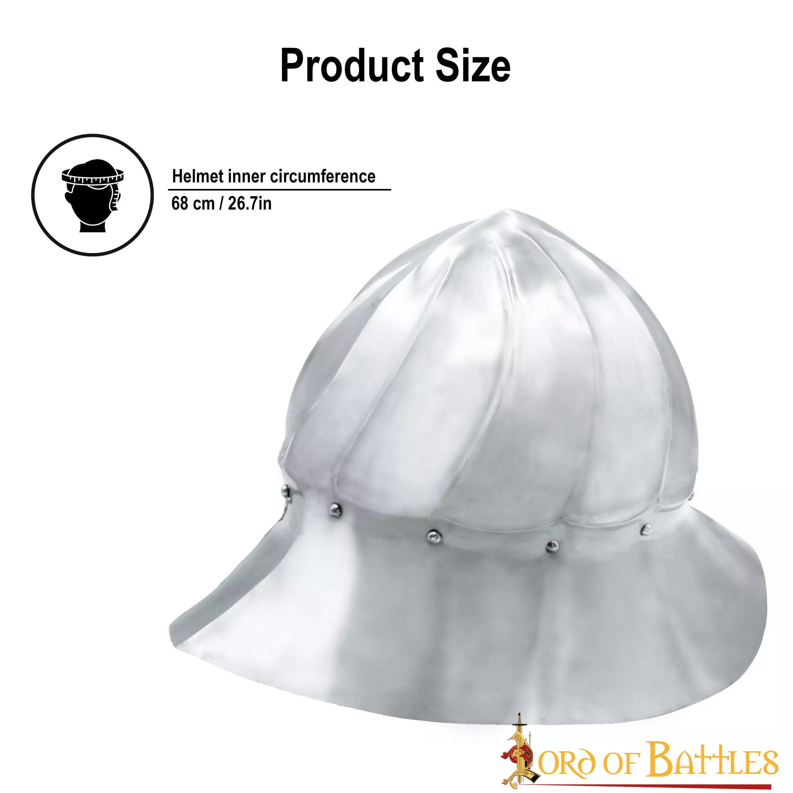 Casco Borgoñón De Caldera Casco Históricamente Exacto Del Siglo XV Calibre 16 5 Casco Borgoñón De Caldera Casco Históricamente Exacto Del Siglo XV Calibre 16 - Imagen 3