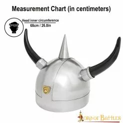 Fantasía Vikingo Casco De Acero Con Cuernos Calibre 20 -Armadura Ventas 2243 3