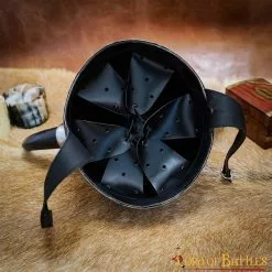Fantasía Vikingo Casco De Acero Con Cuernos Calibre 20 -Armadura Ventas 2243 4