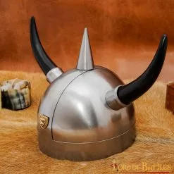 Fantasía Vikingo Casco De Acero Con Cuernos Calibre 20 -Armadura Ventas 2243 5