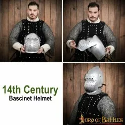 Casco Bascinet De Visera Completa Del Siglo XIV Calibre 14 -Armadura Ventas 2248PL14 pattern 2 1