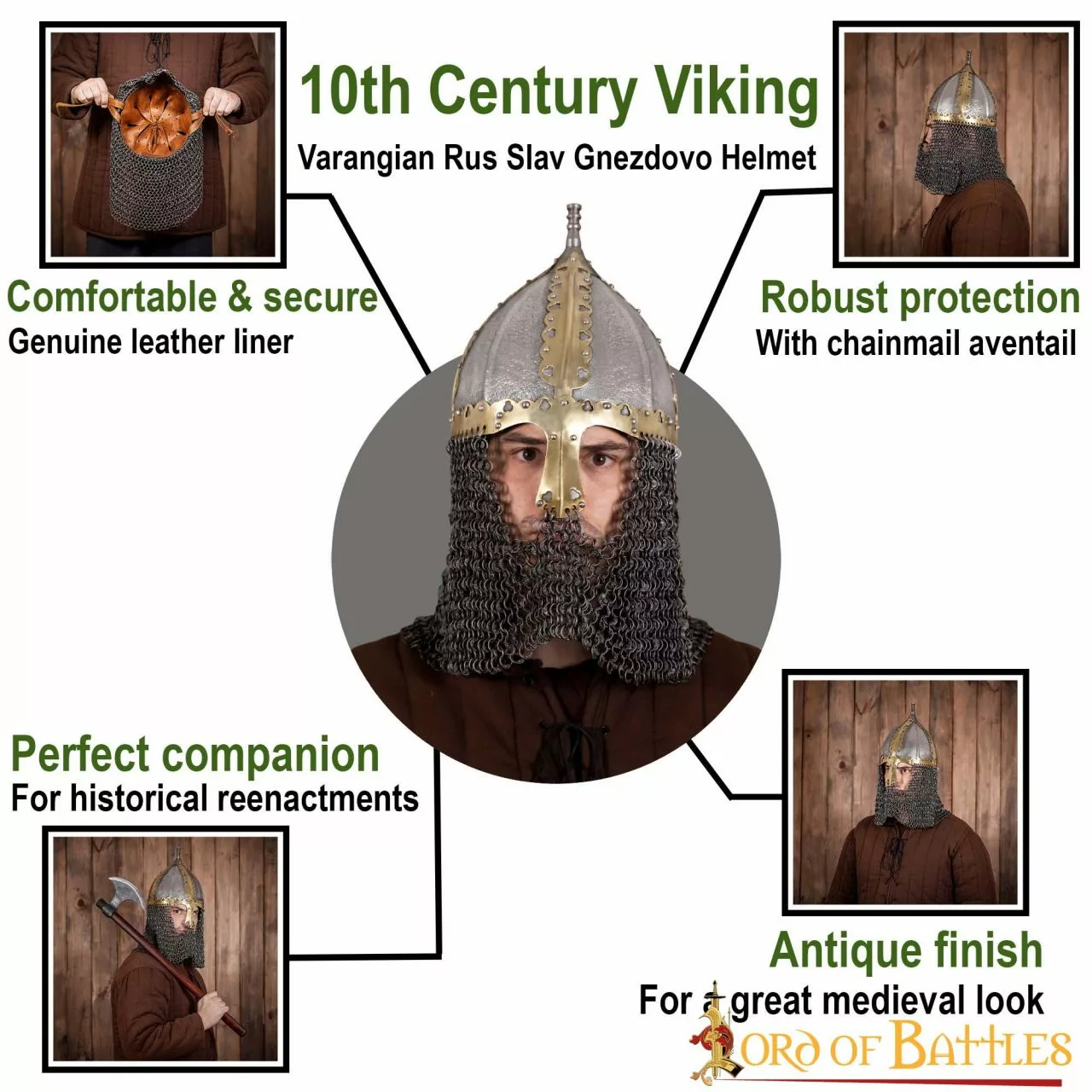 Casco Gnezdovo Vikingo Varangio Rus Eslavo Del Siglo X Calibre 16 6 Casco Gnezdovo Vikingo Varangio Rus Eslavo Del Siglo X Calibre 16 - Imagen 4