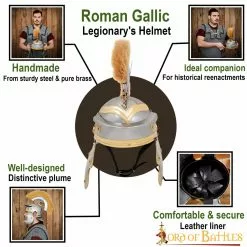 Casco De Acero De Centurión Romano Con Aditamento Y Forro De Hierro 11 Casco De Acero De Centurión Romano Con Aditamento Y Forro De Hierro -Armadura Ventas 2276P pattern1 2