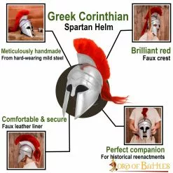 Casco De Acero Griego Corintio Espartano -Armadura Ventas 2280 pattern1