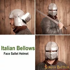 Casco Medieval Italiano De Fuelle Con Forro Acolchado -Armadura Ventas 2282 pattern 2