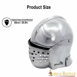 Casco Medieval Italiano De Fuelle Con Forro Acolchado -Armadura Ventas 2282P 3