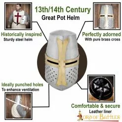 Gran Yelmo De Olla De Los Siglos XIII-XIV 11 Gran Yelmo De Olla De Los Siglos XIII-XIV -Armadura Ventas 2286P pattern1 2