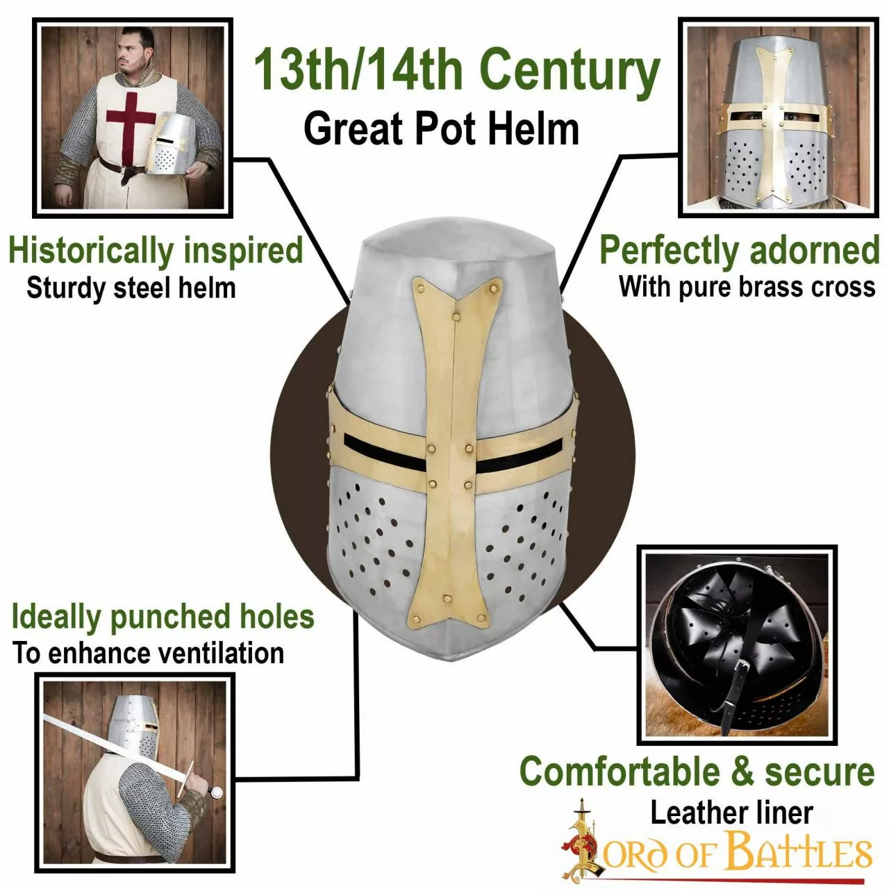 Gran Yelmo De Olla De Los Siglos XIII-XIV 6 Gran Yelmo De Olla De Los Siglos XIII-XIV - Imagen 4