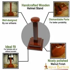 Soporte De Madera Para Cascos Medievales Con O Sin Aventail -Armadura Ventas 2298 pattern 1