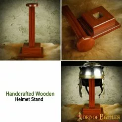 Soporte De Madera Para Cascos Medievales Con O Sin Aventail -Armadura Ventas 2298 pattern 2