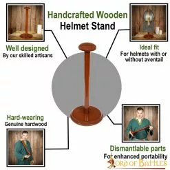 Soporte De Madera Hecho A Mano Para Cascos Con O Sin Aventail 11 Soporte De Madera Hecho A Mano Para Cascos Con O Sin Aventail -Armadura Ventas 2299 pattern 1