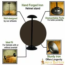 Hierro Hecho A Mano 17? Soporte De Casco Alto Para Cascos Sin Aventail 11 Hierro Hecho A Mano 17? Soporte De Casco Alto Para Cascos Sin Aventail -Armadura Ventas 2301 pattern 1