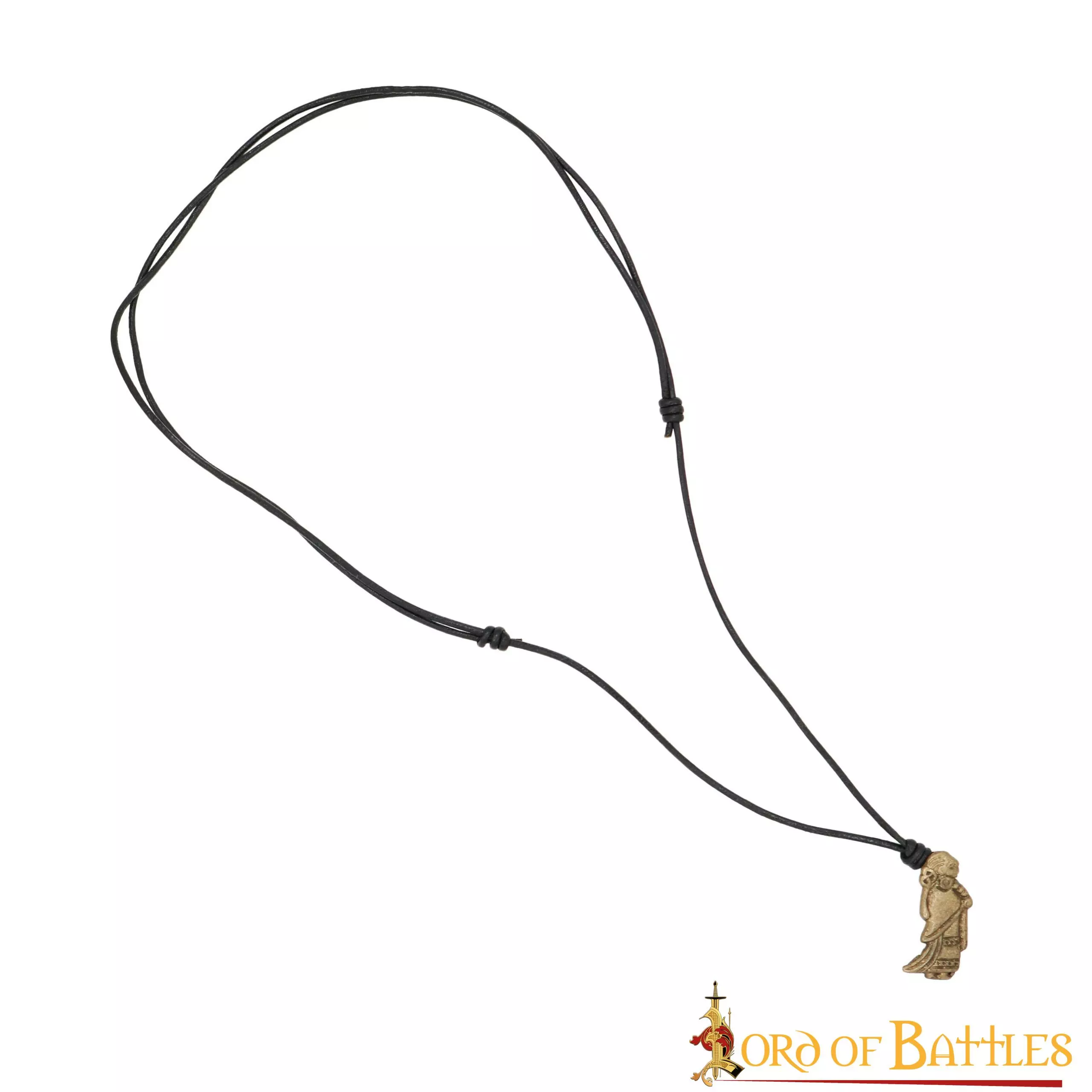 Colgante Valquiria Vikinga De Latón Antiguo Con Cordón Ajustable De Cuero Auténtico 6 Colgante Valquiria Vikinga De Latón Antiguo Con Cordón Ajustable De Cuero Auténtico - Imagen 4