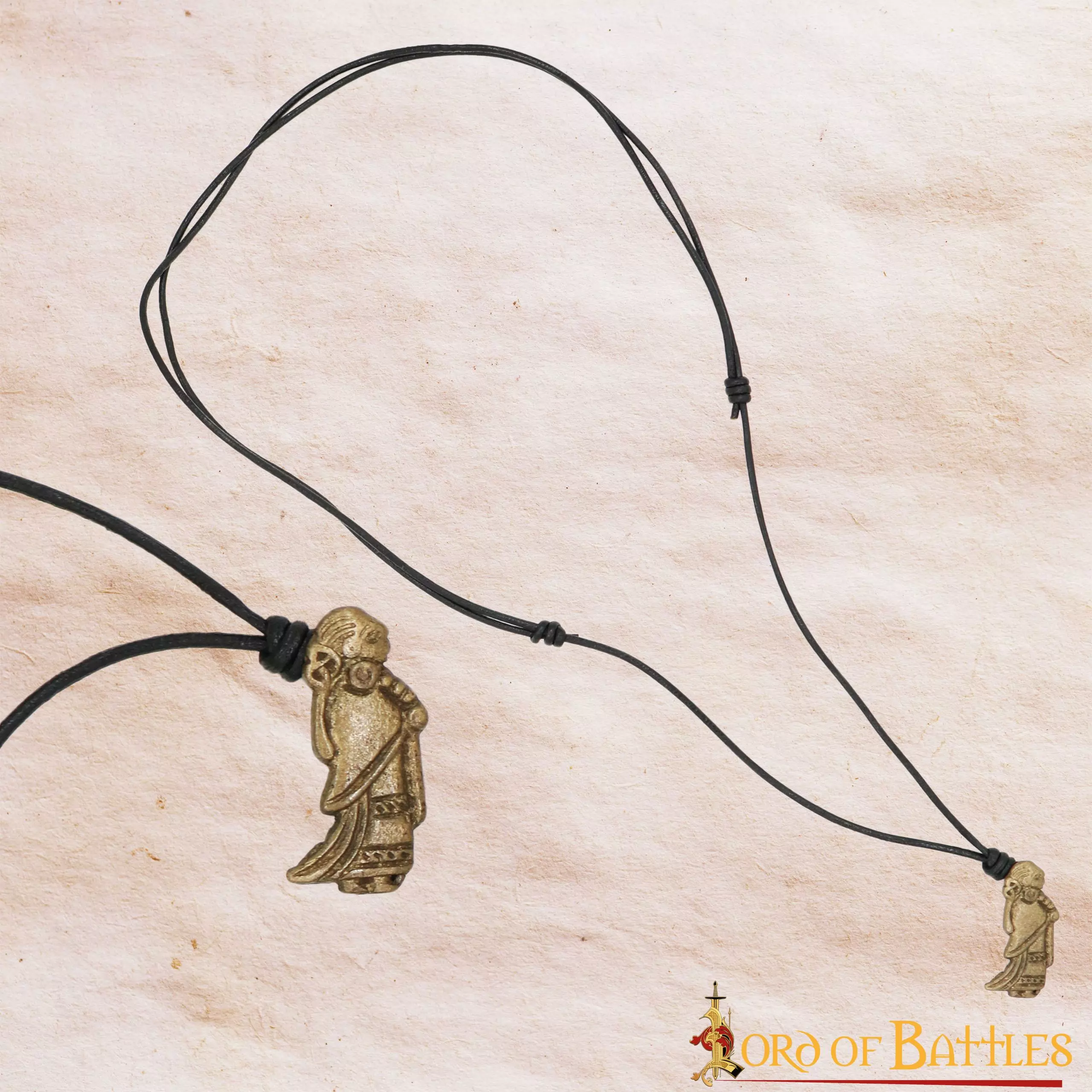 Colgante Valquiria Vikinga De Latón Antiguo Con Cordón Ajustable De Cuero Auténtico 7 Colgante Valquiria Vikinga De Latón Antiguo Con Cordón Ajustable De Cuero Auténtico - Imagen 5