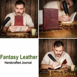 Diario De Fantasía En Relieve Hecho A Mano De Cuero Auténtico Diario Notas -Armadura Ventas 25111 pattern 2 2