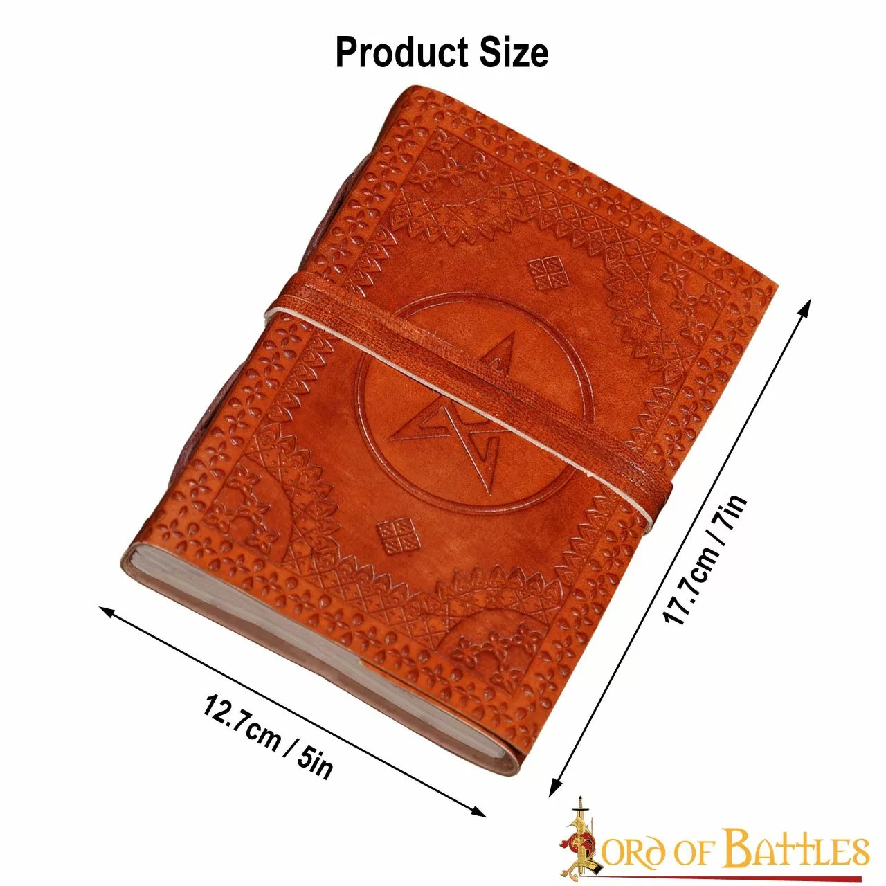 Diario Medieval Pentagrama Notas De Diario De Cuero Auténtico Hecho A Mano 5 Diario Medieval Pentagrama Notas De Diario De Cuero Auténtico Hecho A Mano - Imagen 3