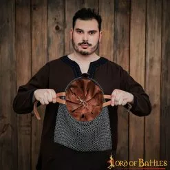 Casco Medieval Normando Nasal De Acero Con Coraza De Cota De Malla De 16 Galgas -Armadura Ventas 25139 7