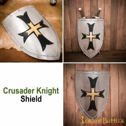 Escudo De Acero De Caballero Cruzado De Fantasía Para Decoración Y Recreaciones 12 Escudo De Acero De Caballero Cruzado De Fantasía Para Decoración Y Recreaciones -Armadura Ventas 25142 pattern 2