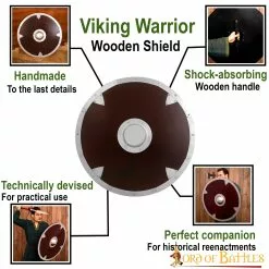 Escudo De Combate Vikingo De Madera Funcional Para Recreaciones Históricas 11 Escudo De Combate Vikingo De Madera Funcional Para Recreaciones Históricas -Armadura Ventas 25143 pattern1