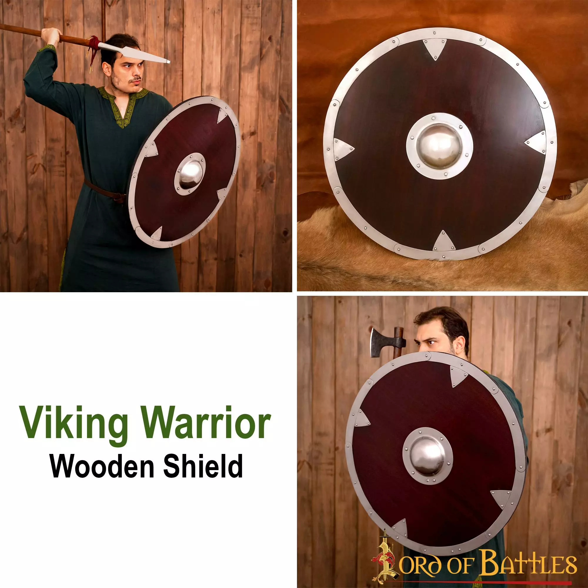 Escudo De Combate Vikingo De Madera Funcional Para Recreaciones Históricas 7 Escudo De Combate Vikingo De Madera Funcional Para Recreaciones Históricas - Imagen 5