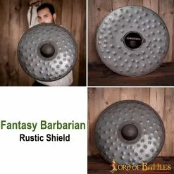Escudo De Bárbaro De Fantasía Con Textura Martillada Rústica Para Disfraz De Guerrero De Fantasía -Armadura Ventas 25175 pattern1 1