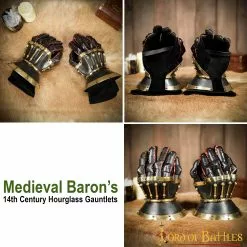 Medieval Negro Barón Del Siglo 14 Guanteletes Reloj De Arena 16 Guanteletes 12 Medieval Negro Barón Del Siglo 14 Guanteletes Reloj De Arena 16 Guanteletes -Armadura Ventas 25182 pattern 2 3