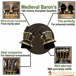 Medieval Negro Barón Del Siglo 14 Guanteletes Reloj De Arena 16 Guanteletes 11 Medieval Negro Barón Del Siglo 14 Guanteletes Reloj De Arena 16 Guanteletes -Armadura Ventas 25182 pattern1 2