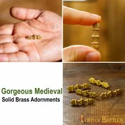 Juego De 5 Soportes Para Cinturón Elite De Latón Macizo Puro Accesorio Funcional -Armadura Ventas 25196 5pcs pattern 2