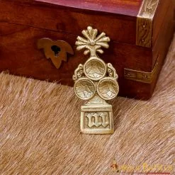 Broche Medieval De Latón Macizo Con Trébol Para Cinturón Accesorio Totalmente Funcional -Armadura Ventas 25198 5