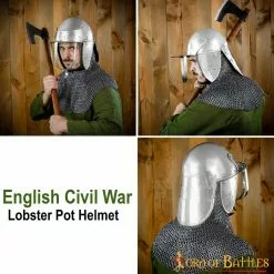 Casco De Langosta De La Guerra Civil Inglesa Siglo XVII -Armadura Ventas 25202 pattern 2