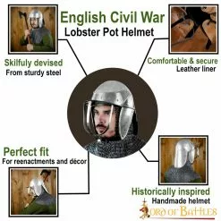 Casco De Langosta De La Guerra Civil Inglesa Siglo XVII -Armadura Ventas 25202 pattern1