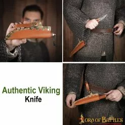 Auténtico Cuchillo Vikingo Con Funda De Cuero Auténtico -Armadura Ventas 25291CBR pattern 2