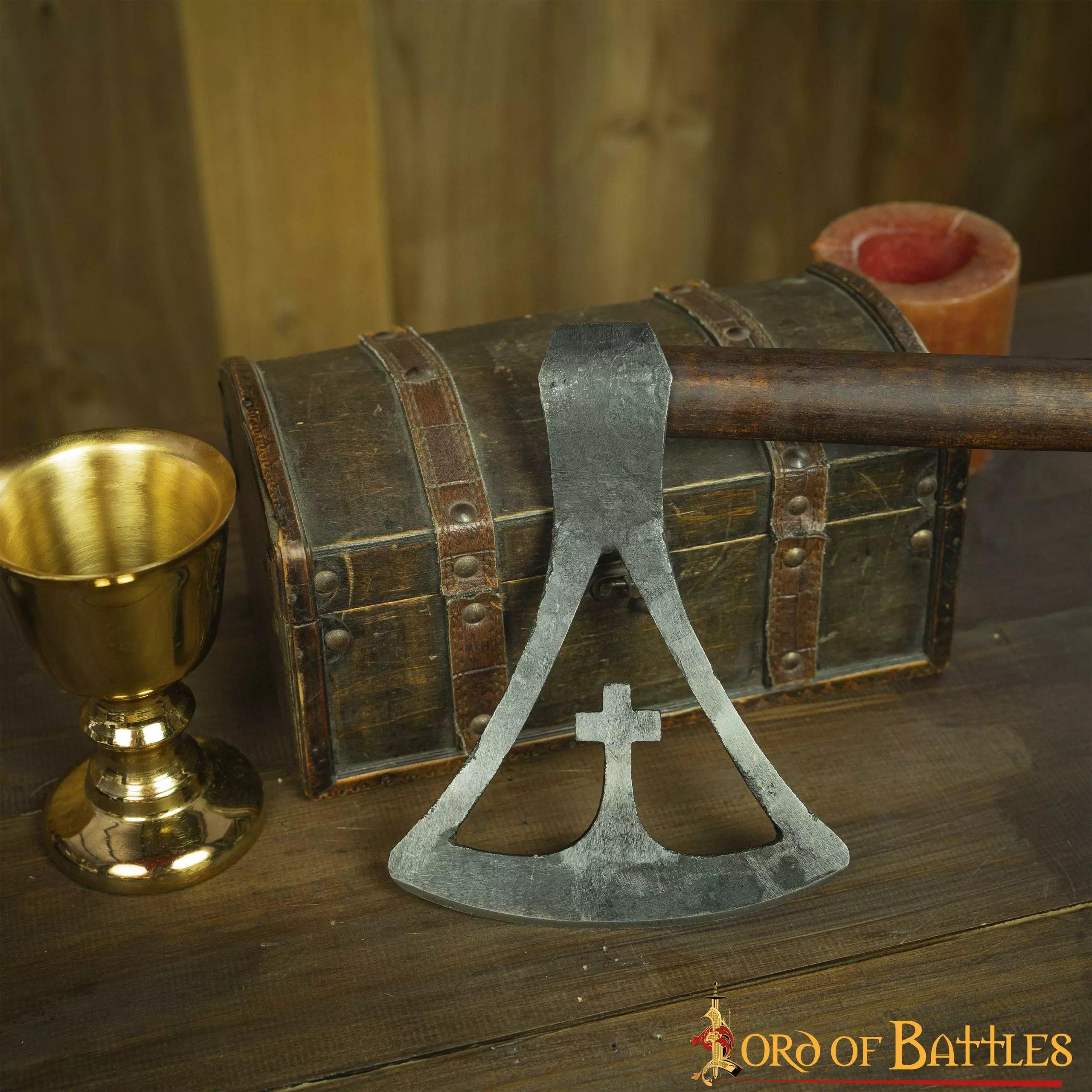 Cabeza De Hacha Vikinga Gotland Forjada A Mano En Acero Al Carbono 6 Cabeza De Hacha Vikinga Gotland Forjada A Mano En Acero Al Carbono - Imagen 4