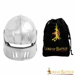 Casco De Acero Sallet Alemán Del Siglo XV Con Forro Acolchado Calibre 16