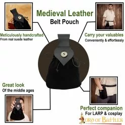 Riñonera Medieval De Cuero Con Cierre De Botón De Cuerno Auténtico 11 Riñonera Medieval De Cuero Con Cierre De Botón De Cuerno Auténtico -Armadura Ventas 25312BK pattern1