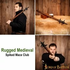 Maza Medieval Con Púas Para Recreaciones Históricas -Armadura Ventas 25328 pattern2