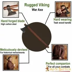 Hacha Vikinga Con Cabeza De Acero Al Carbono Forjada A Mano -Armadura Ventas 25331 pattern1 1