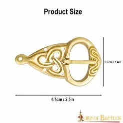 Hebilla De Cinturón Vikinga Con Placa Posterior Nudos Celtas Latón Puro Juego De 5 -Armadura Ventas 25339 3 1