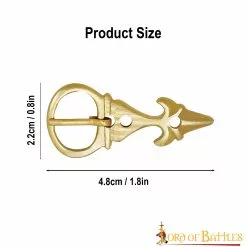 Hebilla De Cinturón De Latón Puro Con Flor De Lis De La Alta Edad Media -Armadura Ventas 25341 3