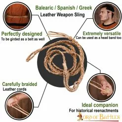 Cabestrillo Griego Romano Balear Hecho A Mano Cuero Genuino Cordones Trenzados -Armadura Ventas 25359 1 1