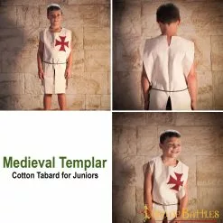 Medieval Templario Algodón Surcoat Tabard Para Juniors -Armadura Ventas 25367 pattern 2 1