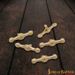 Juego De 5 Monturas Medievales De Cuero De Latón Macizo Puro 11 Juego De 5 Monturas Medievales De Cuero De Latón Macizo Puro -Armadura Ventas 25370 5Pcs 4