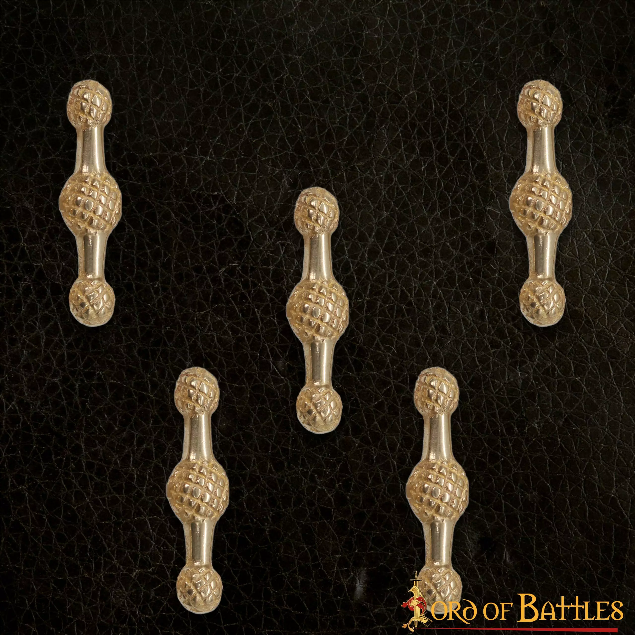 Juego De 5 Monturas Medievales De Cuero De Latón Macizo Puro 7 Juego De 5 Monturas Medievales De Cuero De Latón Macizo Puro - Imagen 5