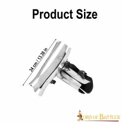 Grebas Medievales De Tres Placas Armadura De Piernas De Acero Calibre 16 -Armadura Ventas 25386p16 Size