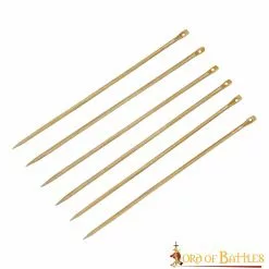 Juego Grande De Seis Agujas Medievales De Latón Macizo