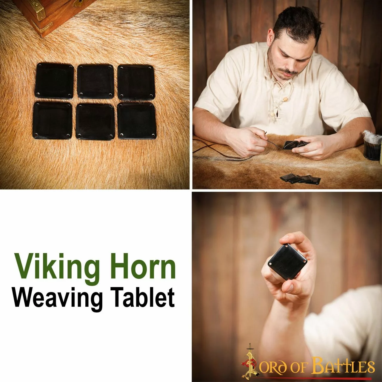 Pastilla De Cuerno De Buey Para Tejer Vikingo Accesorio De Cuerno De Buey Auténtico Hecho A Mano 6 Pastilla De Cuerno De Buey Para Tejer Vikingo Accesorio De Cuerno De Buey Auténtico Hecho A Mano - Imagen 4