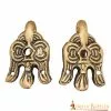 Set De 2 Ganchos Para Cuervo Vikingas Winingas De Latón Antiguo -Armadura Ventas 25398 2PCS 1