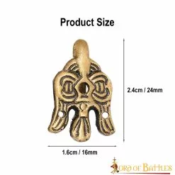 Set De 2 Ganchos Para Cuervo Vikingas Winingas De Latón Antiguo -Armadura Ventas 25398 2PCS 3