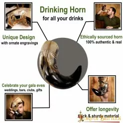 El Cuerno Para Beber Auténtico De Tribal Face -Armadura Ventas 25400 pattern1 scaled 1