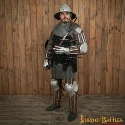 Arnés Medieval De Piernas Con Férulas / Armadura De Piernas Brigandina 9 Arnés Medieval De Piernas Con Férulas / Armadura De Piernas Brigandina -Armadura Ventas 25413CBR 6